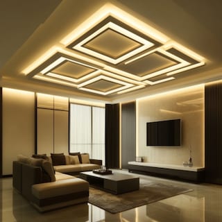 Contemporary Square Multilayered POP Ceiling Design