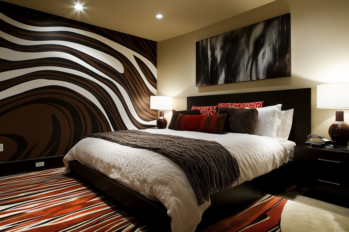 Art Deco Brown And White Wall Design With Wall Panels Art Deco Brown And White Wall Design With Wall Panels
