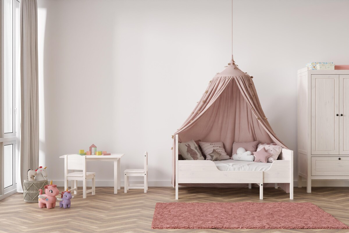 Girls Minimalistic Kids Room Design