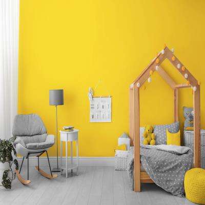 Yellow and Grey Kids Room Design
