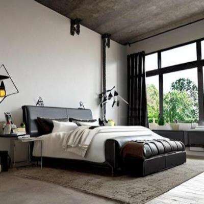 New Industrial Master Bedroom Design