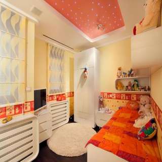 Orange Kids Room Ceiling Design