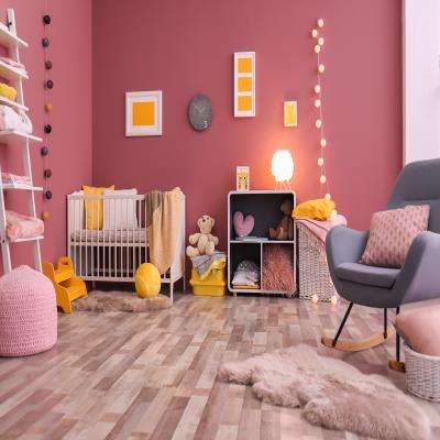 Awesome Contemporary Kids Room Design with Wooden Flooring