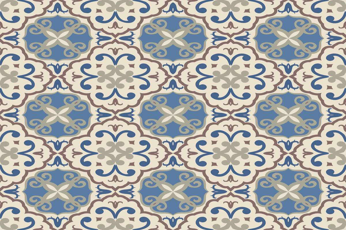 Seamless Pattern  Victorian Kitchen Tiles