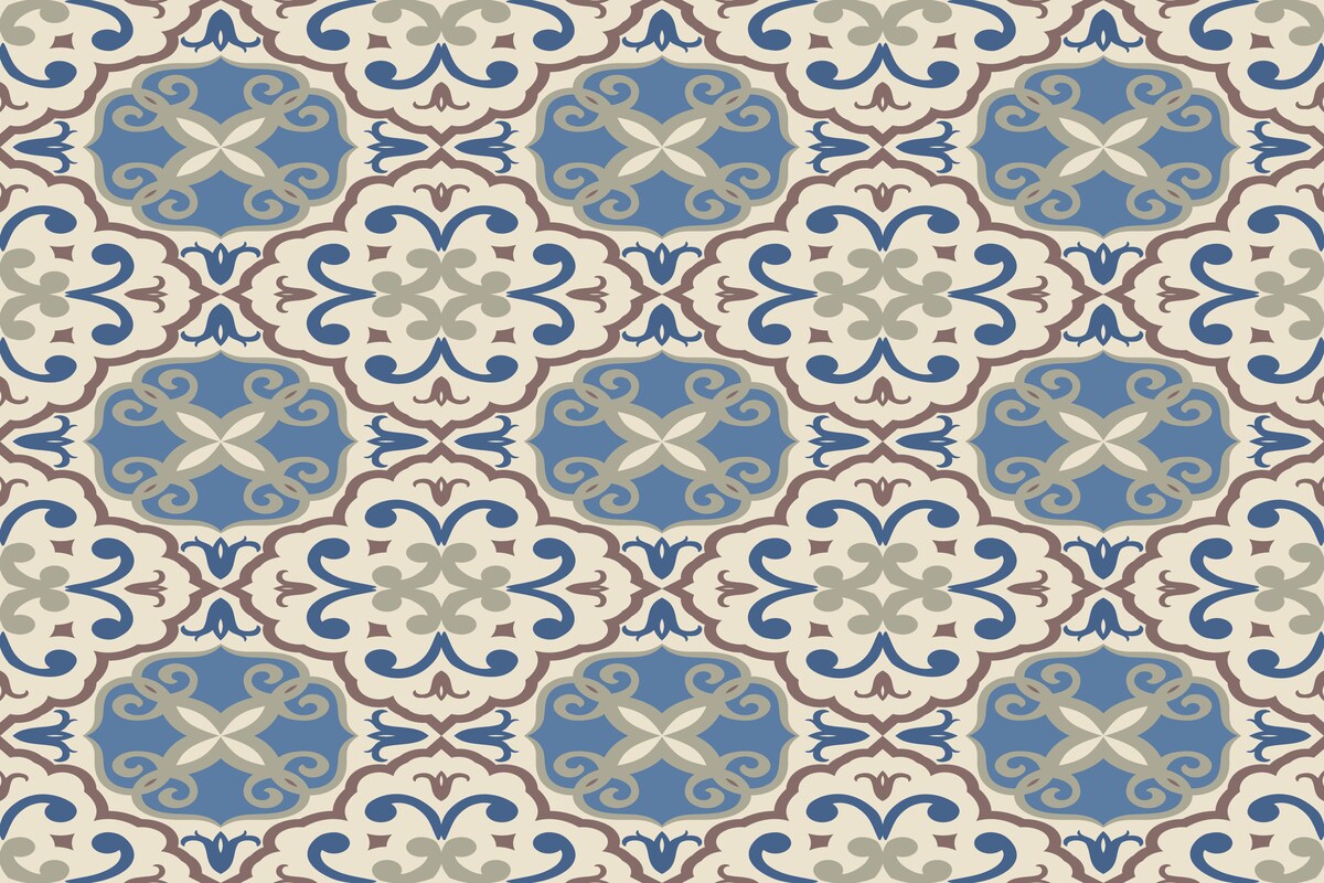 Seamless Pattern Victorian Kitchen Tiles Seamless Pattern Victorian Kitchen Tiles