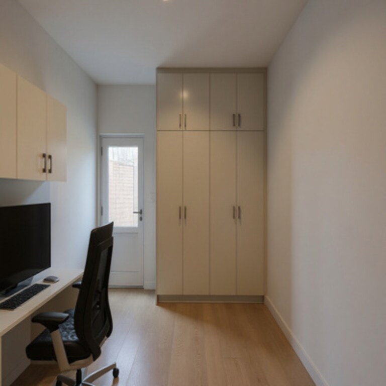 Soft Beige Floor to Ceiling Wardrobe