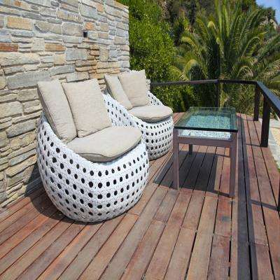 Simple Balcony Design with Stone Wall
