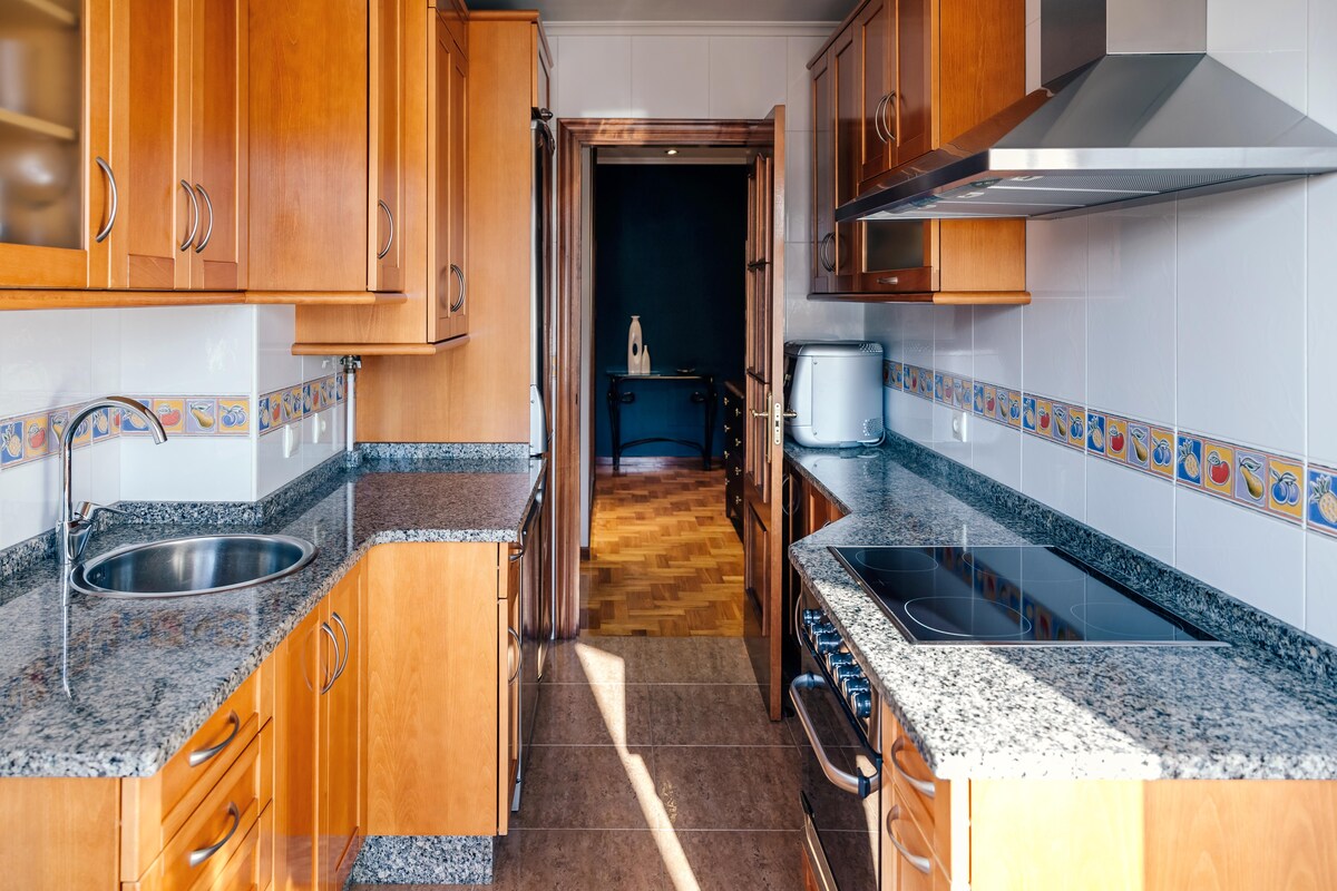 Wooden Parallel Modular Kitchen Design