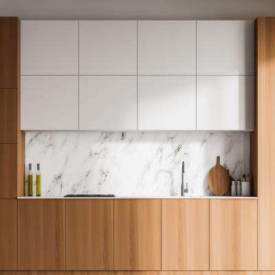 Modern Minimalist Kitchen with Wooden Cabinets
