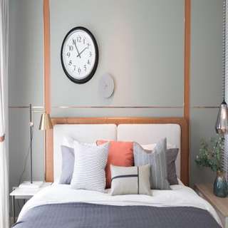 Pastel Grey Master Bedroom Design