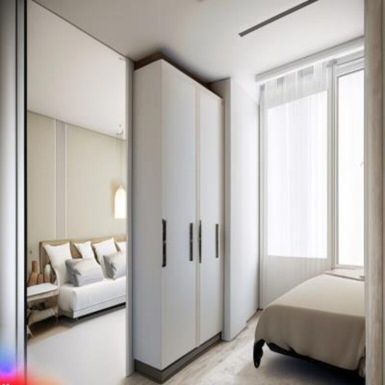 White Sliding Wardrobe with a Glossy Finish