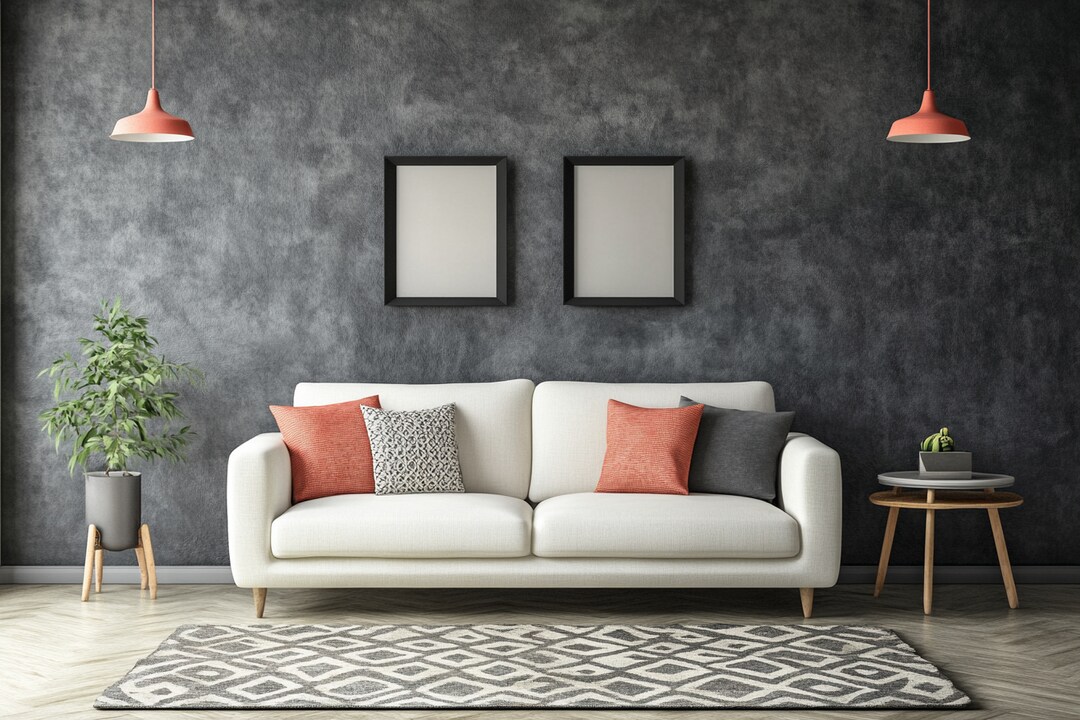 Beautiful view of Exposed Textured Grey Walls In Small Space