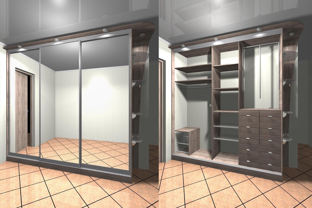 Lavish Glass Sliding Wardrobe