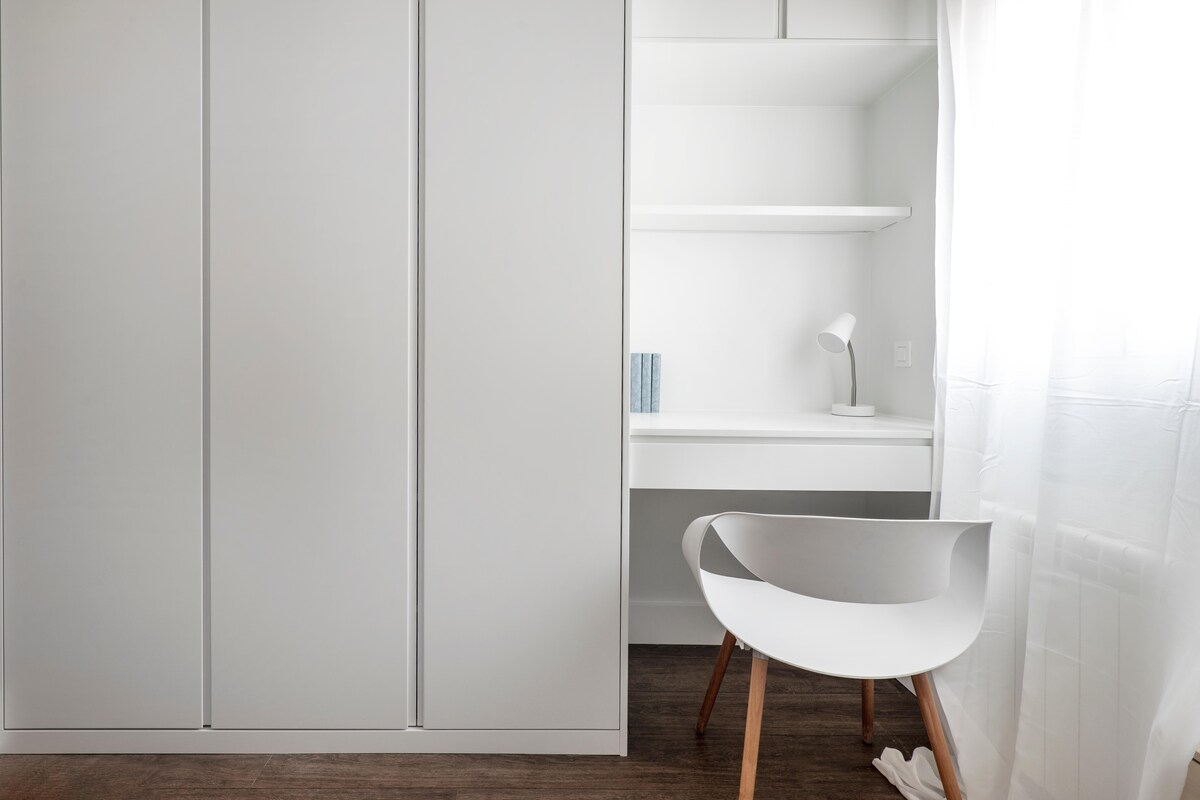 Modern Wardrobe Design with Study Unit