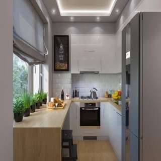 Subtle Small Kitchen False Ceiling Design