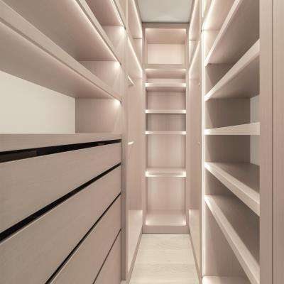 Contemporary Wardrobe Design with LED Lighting
