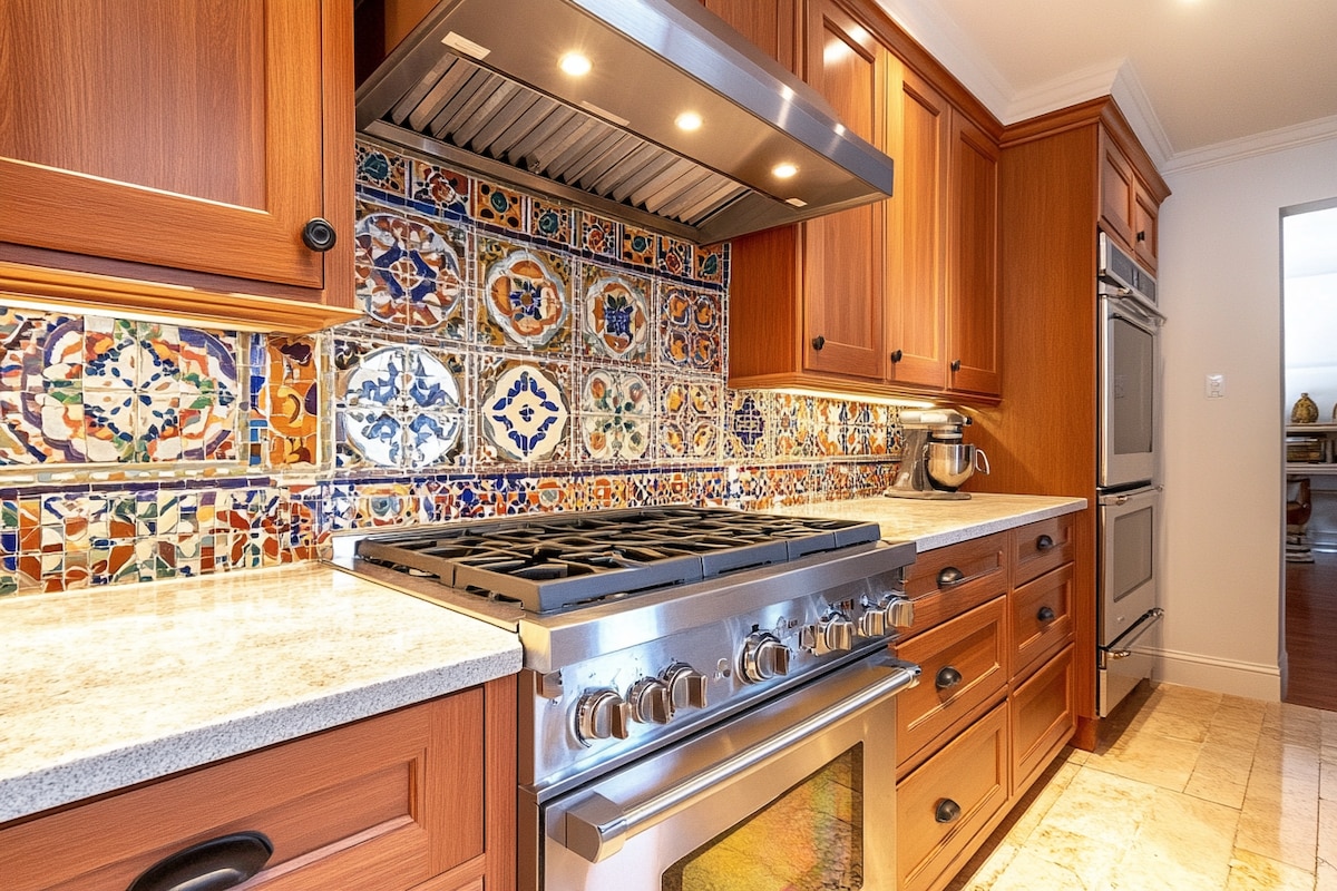 Contemporary Ceramic Kitchen Tiles Design with a Mosaic Pattern