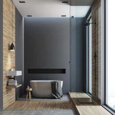 Eclectic Bathroom Design with Hues of Grey