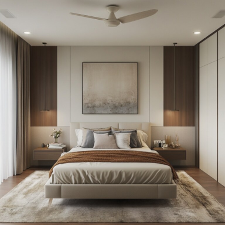 Master Bedroom Design in Modern Style with King Bed