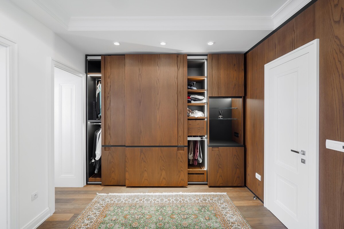 Wooden Kleppstad Wardrobe with Sliding Doors