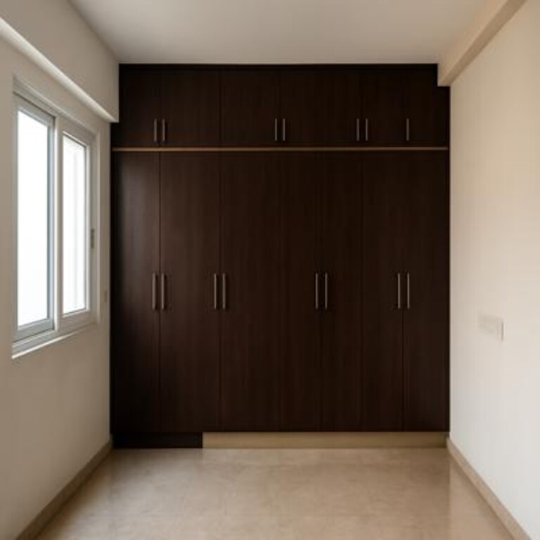 Floor to Ceiling Dark Wood Wardrobe
