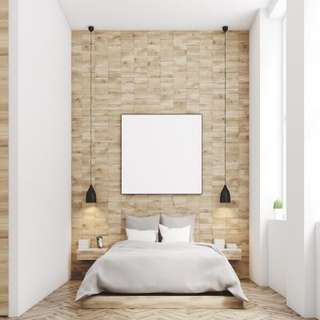 Master Bedroom Design with a Textured Wall