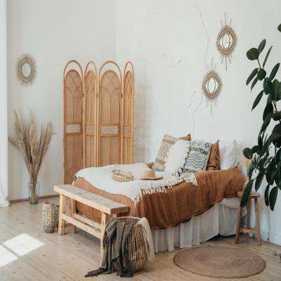 Aesthetic Bohemian Master Bedroom Design