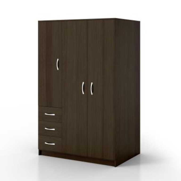 Simple Dark Wood Wardrobe