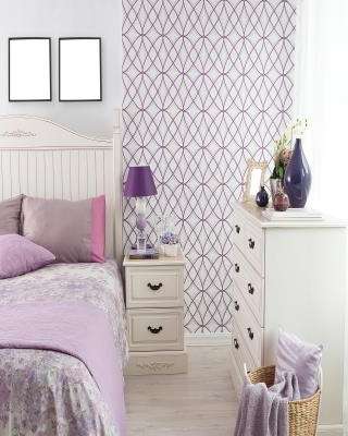 Master Bedroom Design with Wallpaper