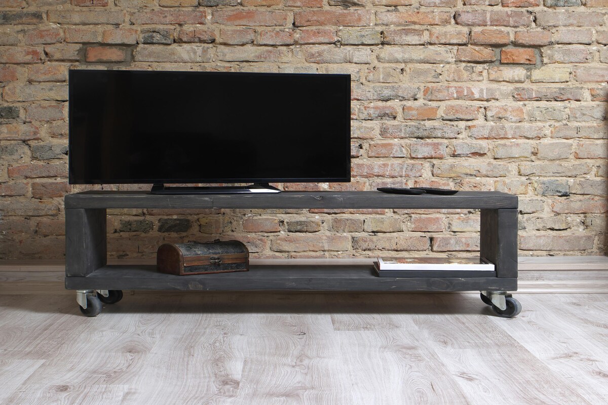 Ordinary Rustic Wooden TV Unit Design