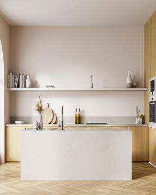 Marble Modular Kitchen Design