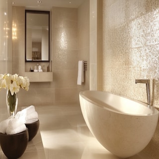 Contemporary Cream-Toned Wall Paint Design For Bathrooms