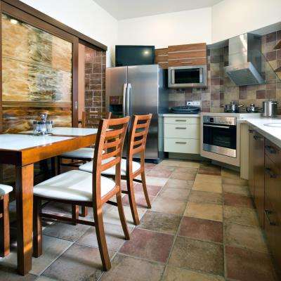 Classic and Colorful Kitchen Floor Tiles
