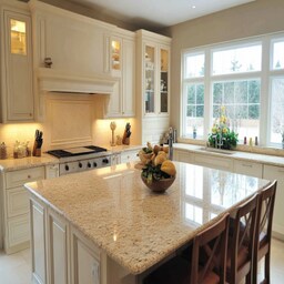 Contemporary U-Shaped Kitchen Design with Grey, Glass, and White Units