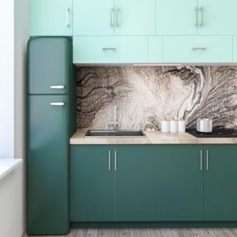 Modern Green Kitchen Cabinets