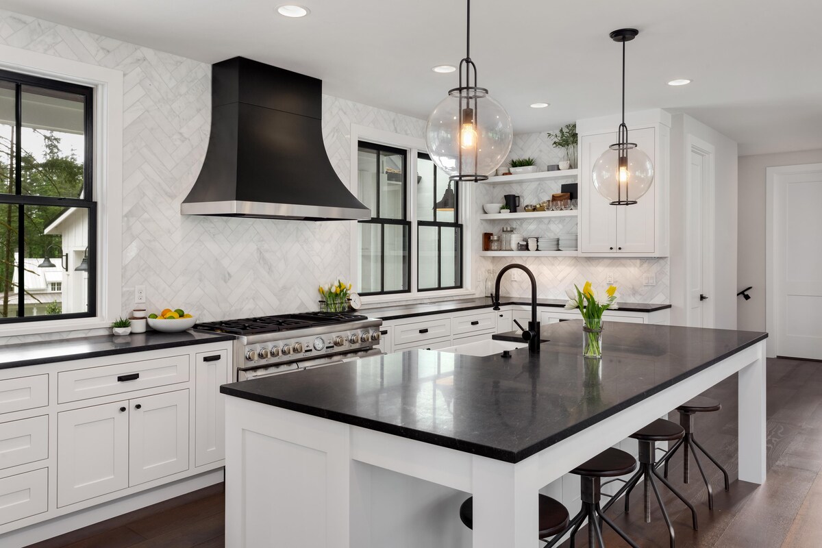 Zig Zag Patterned Big Kitchen Tiles