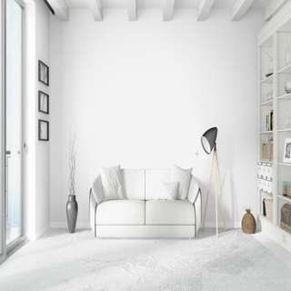 White Walls Living Room with Clean Lines