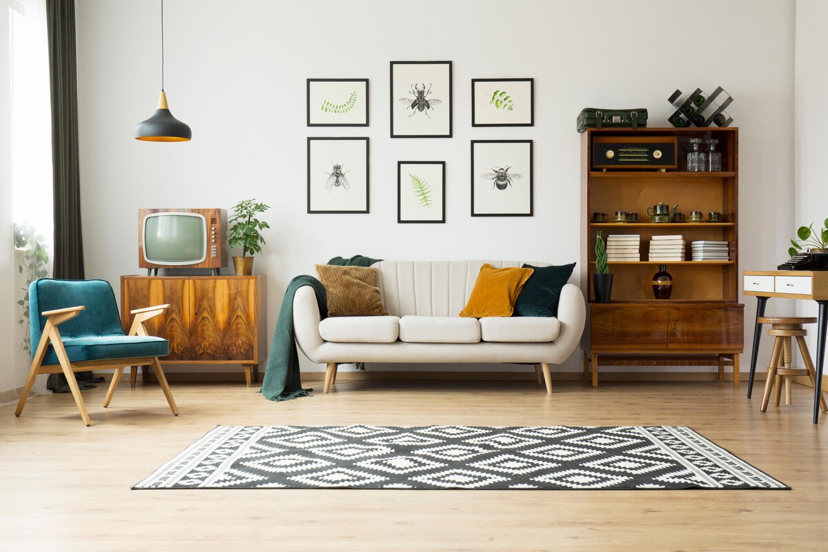 Vintage Cabinet Design for Living Room