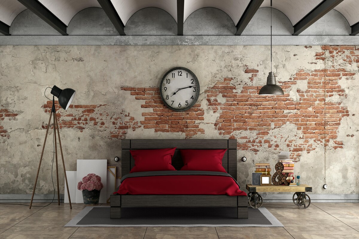 Classic Industrial Master Bedroom Design