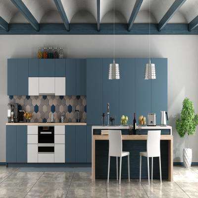 Blue and White Kitchen Tiles in Glossy Finish