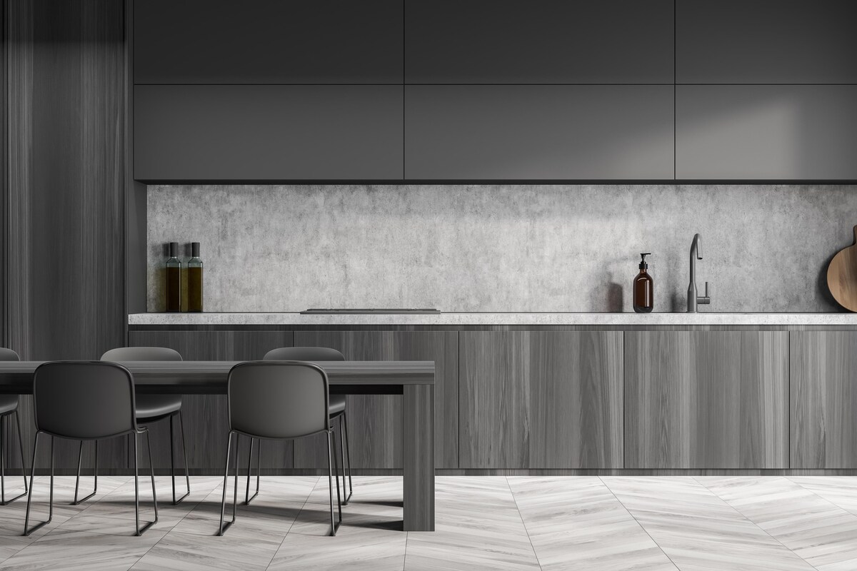 Grey Colour Modular Kitchen Design Grey Colour Modular Kitchen Design