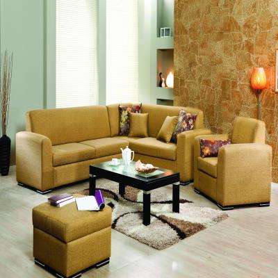Living Room Design With Striking Mustard Sofa Set