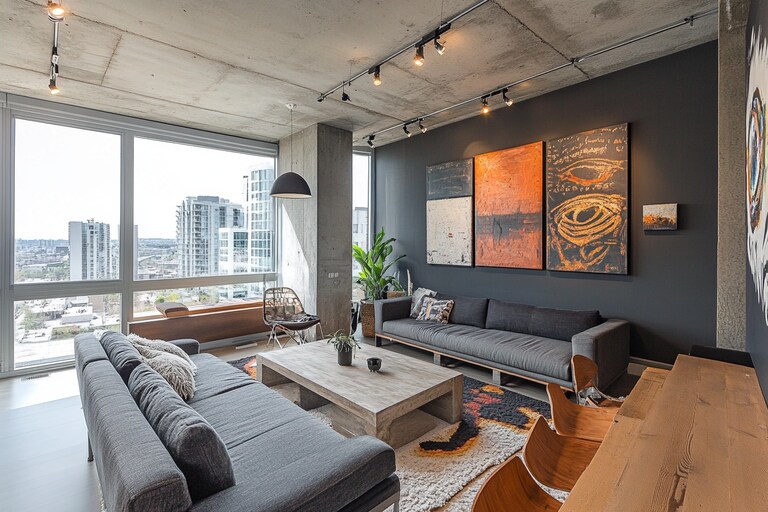 Image showcasing Modern Wall Paint With An Exposed Concrete Finish