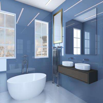 Magnificent Cerulean Blue Bathroom Design