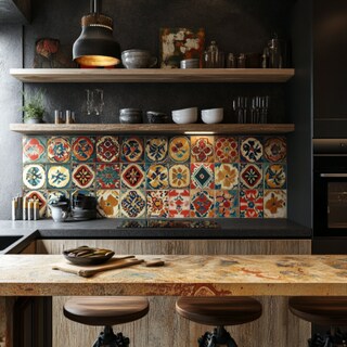 Multicolour Moroccan Porcelain Tiles Design for Kitchens