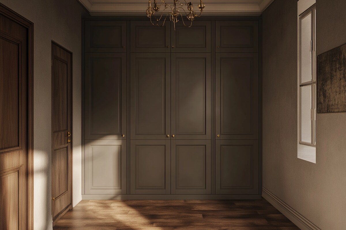 Contemporary 4-Door Wardrobe Design in Trooper Colour Contemporary 4-Door Wardrobe Design in Trooper Colour
