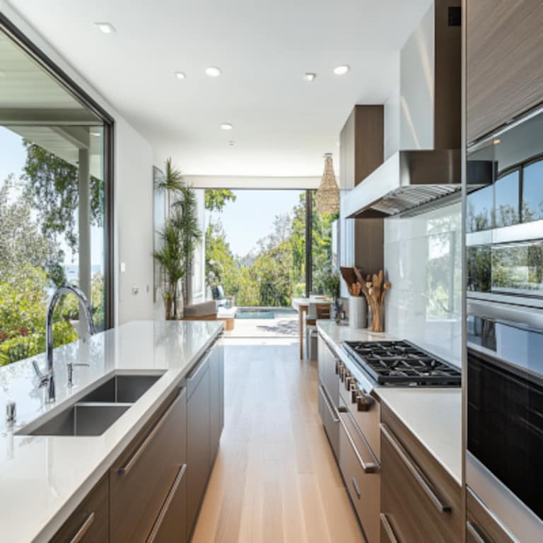 Solid Glossy White Ceramic Kitchen Tile Design