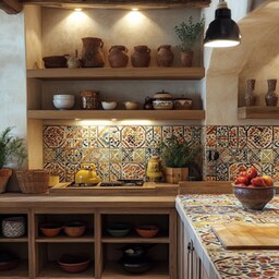 High Gloss White and Black Ceramic Tile Design for Modern Kitchens