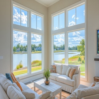 Modern White Window Design For Living Rooms