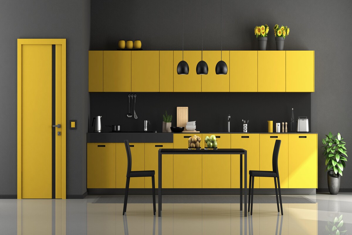 The Vibrant Yellow Modular Kitchen The Vibrant Yellow Modular Kitchen
